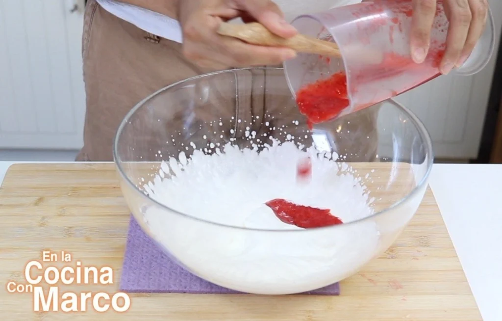 añadir fresas batidas