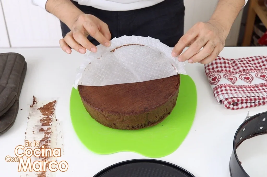 bizcocho de chocolate para tarta selva negra