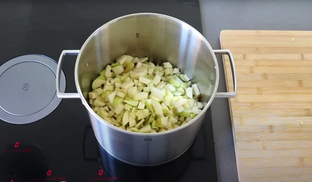 manzanas cocinando