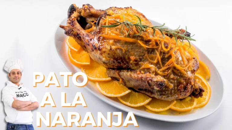 Pato a la naranja al horno