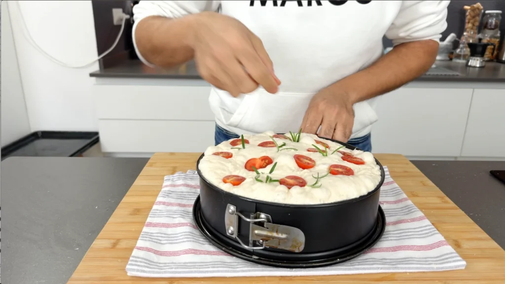decorar focaccia