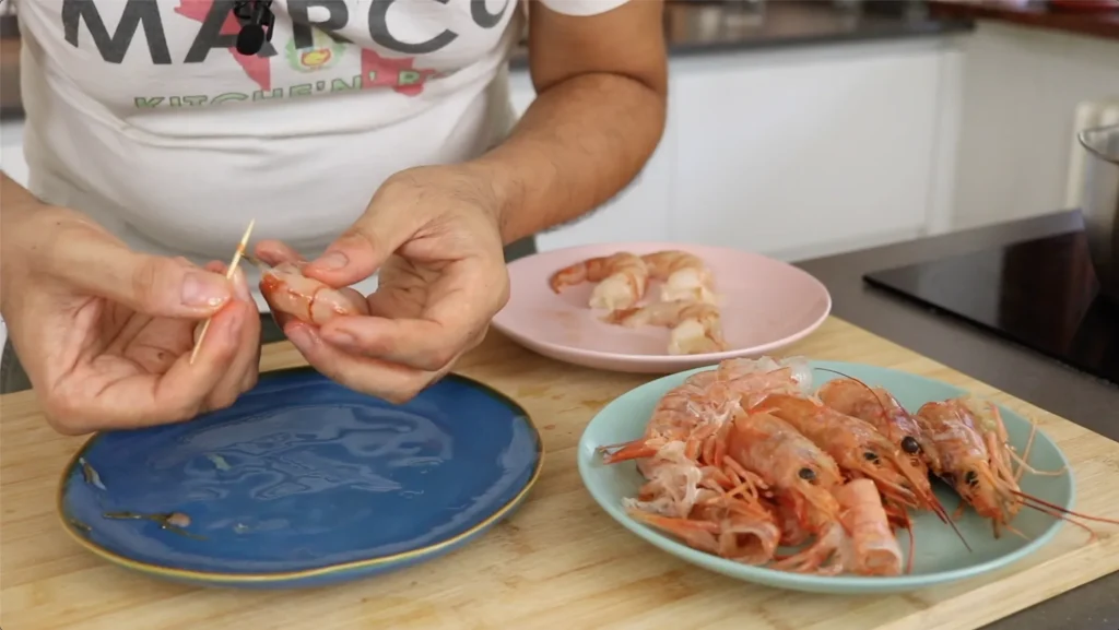 eliminar intestino gambas